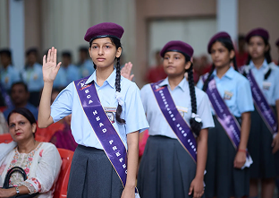 Student leaders taking oath